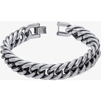 Fred Bennett Men's Oxidised Heavy Weight Foxtail Chain Bracelet B5454 in Silver | Size: 21.5 cm