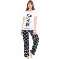 Disney Women's Minnie Mouse Pyjamas in Black | Size: 12-14