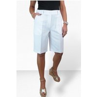 Paulo Due Women's Smart Pleated Tailored Shorts in White | Size: 10