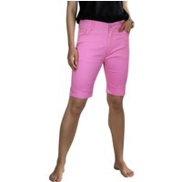 Paulo Due Women's Slim Fit Chino Casual Shorts in Pink | Size: 18