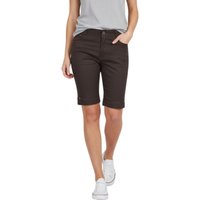 Paulo Due Women's Slim Fit Chino Casual Shorts in Brown | Size: 10