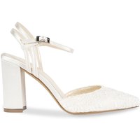 Satin & Lace Fauna High Block Heel Court Shoes