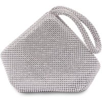 Paradox London Women's Dua Diamante Pouch Handbag in Silver