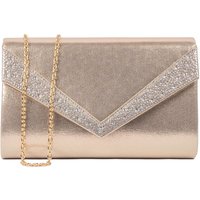Paradox London Women's Devora Shimmer Clutch Bag in Metallic Gold