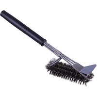 mysmartbuy Long Handle BBQ Cleaning Brush with Scraper & 360 Degree Heavy Duty Wire Bristles - Suitable for Gas, Charcoal & Propane Barbecues