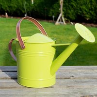 Metal Watering Can Sprinkler Nozzle & Pink Handle Colourful Home or Garden Water Bucket H30 x W20 x D43cm
