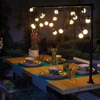 Festoon Lighting Mains Powered Weatherproof Home or Garden 24V LED Globe String Lights 8 Settings 7.5m Cable
