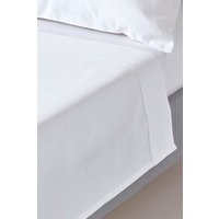 Homescapes Egyptian Cotton Flat Sheet 1000 Thread Count in White | Size: King Flat