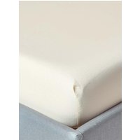 Homescapes Egyptian Cotton Deep Fitted Sheet 18 inch 200 Thread Count in Cream | Size: Single Fitted