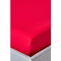 Homescapes Egyptian Cotton Deep Fitted Sheet 18 inch 200 Thread Count in Red | Size: King Fitted