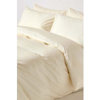 Homescapes Egyptian Cotton Duvet Cover with Pillowcase, 200 TC in Cream | Size: Single