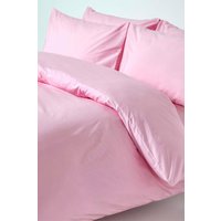 Homescapes Egyptian Cotton Duvet Cover with Pillowcase, 200 TC in Pink | Size: Double