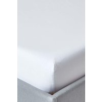 Homescapes Egyptian Cotton Fitted Sheet 12 inch 200 Thread Count in White | Size: Double Fitted