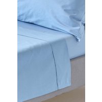 Homescapes Egyptian Cotton Flat Sheet 200 Thread Count in Blue | Size: Single Flat