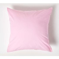 Homescapes - Pink Continental Egyptian Cotton Pillowcase 200 Thread Count, 40 X 40 Cm - Pink