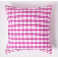 Block Check Cotton Gingham Cushion Cover cm x 45 cm