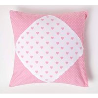 Cotton Hearts & Polka Dots Cushion Cover cm x 60 cm