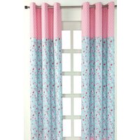 Birds & Flowers Ready Made Eyelet Curtain Pair cm width x 137 cm drop