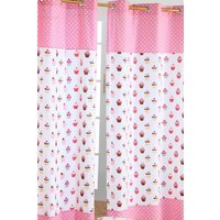 Cupcakes Ready Made Eyelet Curtain Pair cm width x 229 cm drop