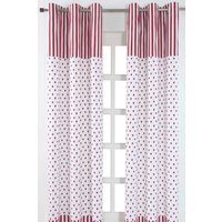 Love Hearts Ready Made Eyelet Curtain Pair cm width x 229 cm drop