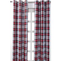 Macduff Tartan Check Ready Made Eyelet Curtain Pair cm width x 229 cm drop