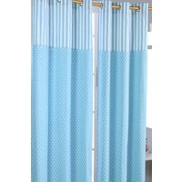Polka Dots Ready Made Eyelet Curtain Pair cm width x 137 cm drop