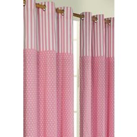 Polka Dots Ready Made Eyelet Curtain Pair cm width x 229 cm drop