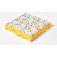 Cotton Coloured Polka Dot Floor Cushion cm x 40 cm