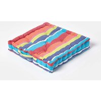 Cotton Multicoloured Stripe Floor Cushion cm x 40 cm