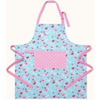 Homescapes Birds & Flowers Pink Cotton Apron
