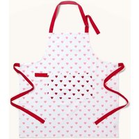 Homescapes Red Hearts Cotton Apron