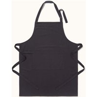 Homescapes 100% Cotton Apron with Pocket - Adjustable & Machine Washable in Black