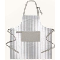 Homescapes Grey Stripe Cotton Apron