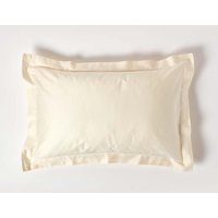 Duck Egg Sateen Cotton Oxford Pillowcase 400 TC Cream