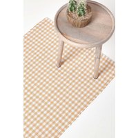 Cotton Gingham Check Hand Woven Hall Runner 66 x 200 cm cm x 200 cm