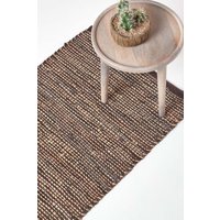 Madras Leather Hemp Hall Runner 66 x 200 cm cm x 200 cm