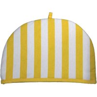 Homescapes Tea Cosy Double Design Yellow Stripes Teapot Warmer