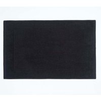 Homescapes Imperial Plain Cotton Bath Mat in Black