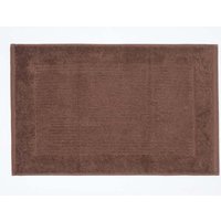 Homescapes Imperial Plain Cotton Bath Mat in Chocolate