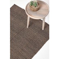Hand Woven Geometric Jute Rug cm x 150 cm
