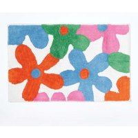 Cotton Tufted Floral Rug cm x 80 cm
