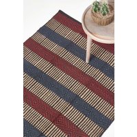 Striped Jute Rug cm x 150 cm