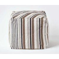 Stripe Cube Square Footstool 40 x 40 x 40 cm