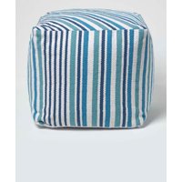 Stripe Cube Square Footstool