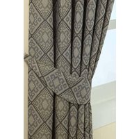 Homescapes Aztec Jacquard Curtain Tie Back Pair in Grey