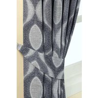 Modern Curve Jacquard Curtain Tie Back Pair