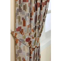 Abstract Jacquard Curtain Tie Back Pair