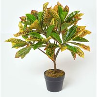 Rushfoil Artificial Croton Plant Pot 65 cm