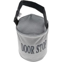 Homescapes Grey & Black Filled Fabric Door Stop with Handle