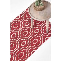 Riga 100% Cotton Printed Patterned Hall Runner 66 x 200 cm cm x 200 cm